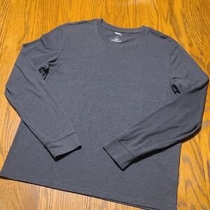 Sonoma Men's Long-Sleeve Crewneck Shirt - Charcoal - Large